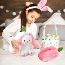 Reversible Strawberry Plush Rabbit (Inches) - Rosa - View 7