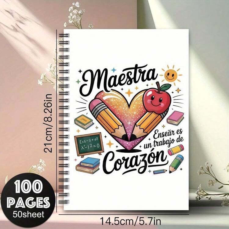 Back To School -1 Fun Bee Spiral Notebook Travel Journal, School Office Supplies, Teacher Appreciation Gift, Friend Study Memo Pad, Personal Organizer - Style 2 - View 10