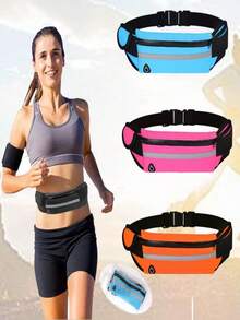 1 pièce Sac de course léger, sac de taille fin et imperméable, ceinture de taille réglable unisexe, avec porte-bouteille d'eau, convient pour la course en plein air, le cyclisme, la randonnée, le trekking et les voyages, s'adapte à tous les smartphones - Multicolore - Voir 7