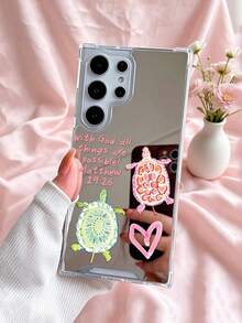 Turtle Inspirational "Everything Is Possible Before God!" Mirror Phone Case, Compatible With IPhone & Compatible With Samsung Galaxy/A54/A14/A12/A13/A15/A32/A33/A24/A52S/S20/S21/S22/S23/S24/S23Plus/S24ultra/S25/A33/A23/A07/A17/S26/A56/A57 - Multicolor - View 1