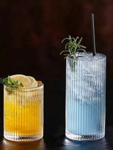 復古條紋耐熱玻璃杯，可重複使用冰咖啡、果汁與冷飲杯，櫻桃圖案設計，理想的日常與派對水杯，適合秋季生日送給熱愛生活的朋友，萬聖節居家裝飾，免運費 - 彩色 - 查看 8