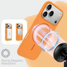 Phone Case: Compatible With IPhone 17 16 15 14 13 12 11 Pro Max Series, Simple And Modern Liquid Silicone Case With Magnetic Suction, Shockproof Protective Case In Macaron Color. - 圖片色1pcs - 查看 8