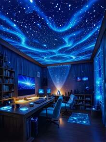 LED燈 USB供電極光投影夜燈 - ABS塑料材質，適用於星空燈，附遙控器，極光效果，適合臥室、客廳、辦公室裝飾，聖誕節、生日派對、家庭劇院完美選擇 - 營造溫馨氛圍，星空設計，高品質投影，裝飾照明，活動企劃，房間裝飾，臥室裝飾 - 彩色 - 查看 8