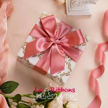 Double-Sided Pink Ribbon, Pink Satin Handmade Woven Ribbon, Suitable For Gift Wrapping, Bouquet, Wedding Party Decoration, Party Decoration, Graduation Gift Accessories, Large Ribbon For Package Wrapping - Multicolor - View 3