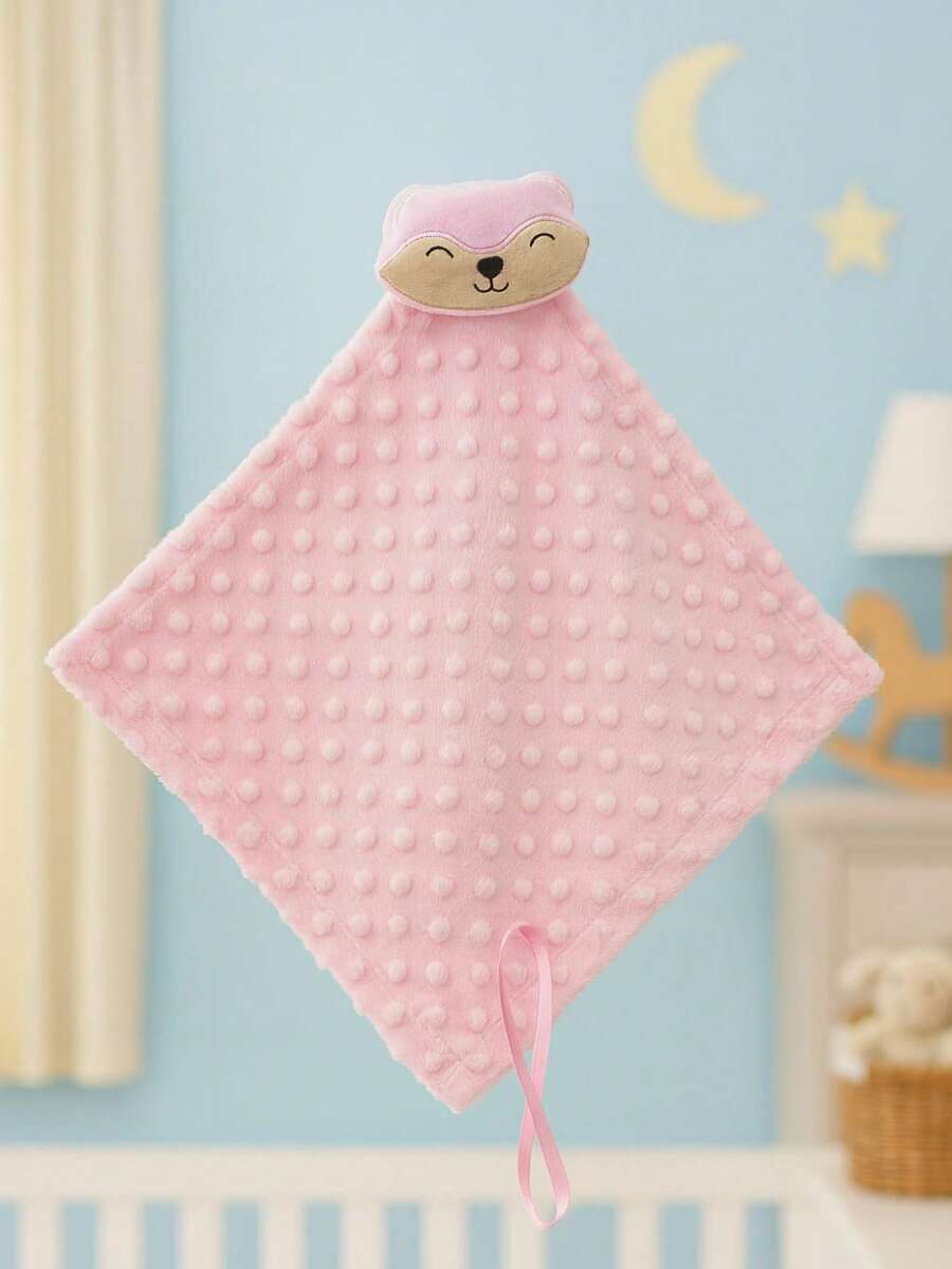 Baby Blanket With Plush Animals For Children And Babies, For Sleeping Or Going For Walks. - 粉紅狐狸 - 查看 1