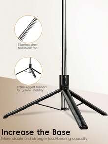 Foldable Non-Slip Selfie Stick Tripod With Adjustable LED Fill Light, 170cm Extendable Bluetooth Remote Phone Tripod Stand, Compact Camera Mount, Suitable For Beach, Camping, Outdoor Travel Photography - Multicolor - View 6
