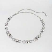Cadena de Cintura, Joyería Europea y Americana, Cadena de Metal Estilo Hip Hop Punk, Cadena Corporal Geométrica Retro para Damas (Color: E, Talla: 1) (D 1) - E - Ver 5