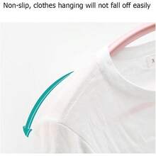 10 perchas de plástico para ropa de adulto, perchas de exhibición con hombros anchos, antideslizantes, para colgar ropa, organizador de perchas para abrigos de estudiantes (C, 10 piezas) (B 10 piezas) - C - Ver 6