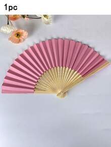 10/5/2pcs Set & 1pc Foldable Paper Hand Fan, Multipurpose Solid Color Folding Fan, Modern Collapsible Fan For Home, Performance Props, Summer - Multicolor - View 17