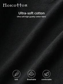Norcotton 2pcs/Pack Men's Black Pure Cotton Briefs - Black - View 6