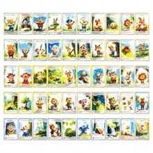 1 Stück zufällige Erkundungskarte für Indoor-Schnitzeljagd, Outdoor-Naturerkundungskarte, spannendes Suchspiel-Karte zum Ausschneiden, dünn, für Scrapbooking, Schulbedarf und Lernmaterialien - Verschiedenfarbig - Übersicht 5