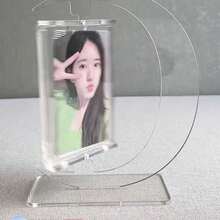 3 Inch Acrylic Display Stand For Cards, Suitable For 3 Inch Small Cards, Photos, Portraits, Celebrity Cards. Rotatable Design, Card/Photo Protective Case, Photo Display Stand - Collection Gift, Birthday Gift, Holiday Gift, Fan Event, Idol Support Activity, Fan Merchandise, Ideal Choice. Can Decorate Desk, Room, Living Room, Dustproof, Waterproof, Scratch-Resistant Protective Cover. Fan Support/Stargazing Goodies, Anime Merchandise. - A - View 5