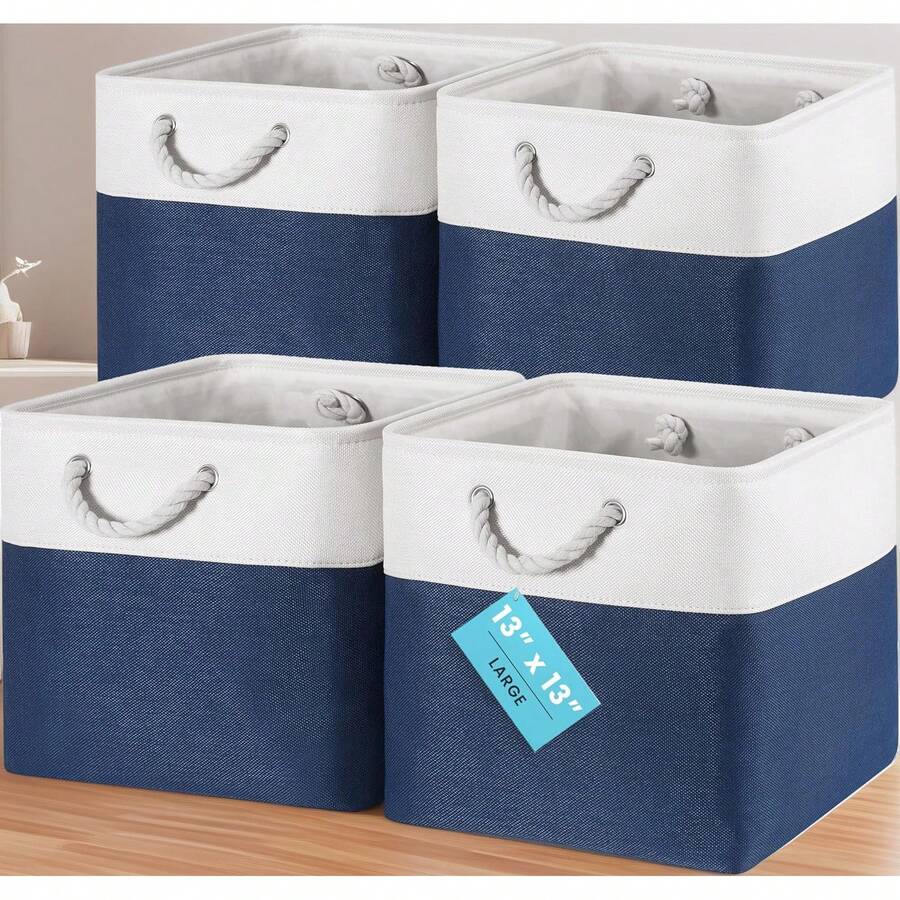 Cesti portaoggetti - Base Blu Navy / Bianco Sporco - Visualizzare 1