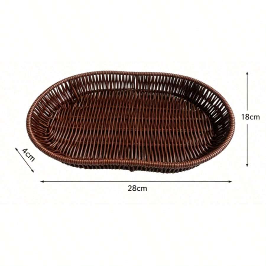 Liten storlek 28*18*4 cm, ljus imiterad rottingstil - Redwood - Visa 1