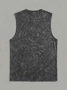 Simple Studio | Men's Vintage Rugged Style Washed Short Sleeve Tank Top | Suitable For Summer Wear | Comfortable & Breathable | Leading Fashion - Dark Grey - View 4