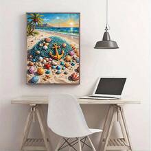 1件裝 5D DIY 鑽石畫 夏季海灘風景圖案鑽石繪畫套裝 全鑽鑲嵌手工藝套組 高畫質藝術鑽石畫 透過 DIY 專注放鬆 適合客廳、臥室、辦公室牆面裝飾掛畫 家居裝飾驚喜禮物 送給家人與朋友 無框 [30*40cm/11.8*15.7in] [40*50cm/15.7*19.7in] - 無框 - 查看 3