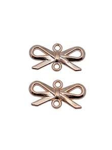 40pcs 16x8mm Bow-Knot Connector Charms For DIY Bracelet Making Necklace Making Jewelry Making Handmade Craft Findings - Bow Tie Connector - View 7