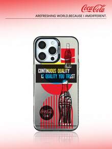 Coca-Cola Klassische Handyhülle, lebendig und leidenschaftlich, aus leichten Materialien mit Anti-Sturz- und Anti-Rutsch-Design, schützt Ihre Handyhülle im Cartoon-Anime-Stil, kompatibel mit Apple 17, 17 Air, 17 Pro, 17 Pro Max, 11, 12, 13, 15, 16 Pro, 16 Pro Max, 14 Plus, 15 Plus, 16 Plus, 15 Pro, 16 Pro Max, XR, Modell wartend. Geeignet zum Verschenken an Freunde und Familie - Schwarz - Übersicht 1