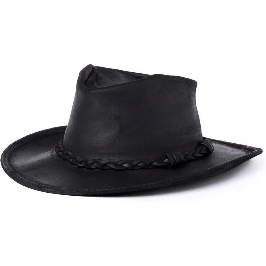 Sombrero de cuero Minnetonka para hombre, modelo Outback - Bronceado - Ver 1