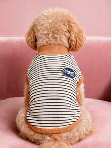 1PC Pet Clothes Small Dog Puppy Cute Pet Spring Autumn Striped Vintage Vest - Multicolor - View 2