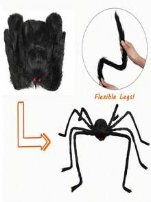 Decoración de Araña Gigante Aterradora para Halloween, Adecuada para Decoración del Hogar de Halloween, Decoración de Habitación, Fiesta de Tema de Terror, Decoración de Casa Embrujada, Decoración de Jardín, Decoración de Patio y Decoración de Fiesta, Decoración Perfecta de Halloween - Talla única - Ver 8