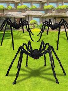 Decoración de Araña Gigante Aterradora para Halloween, Adecuada para Decoración del Hogar de Halloween, Decoración de Habitación, Fiesta de Tema de Terror, Decoración de Casa Embrujada, Decoración de Jardín, Decoración de Patio y Decoración de Fiesta, Decoración Perfecta de Halloween - Talla única - Ver 3