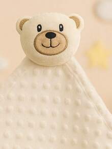 Baby Blanket With Plush Animals For Children And Babies, For Sleeping Or Going For Walks. - 米色熊 - 查看 2