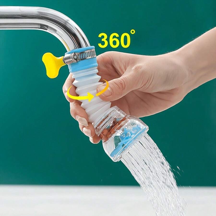 Adjustable Faucet Extender With Rotating Nozzle And Retractable Filter, Rotating Faucet Filter Extender With Water Purification Function, Plastic Pot Design, No Power Required, All-Season Kitchen Sink Water-Saving Accessory - Faucet Filter - View 1