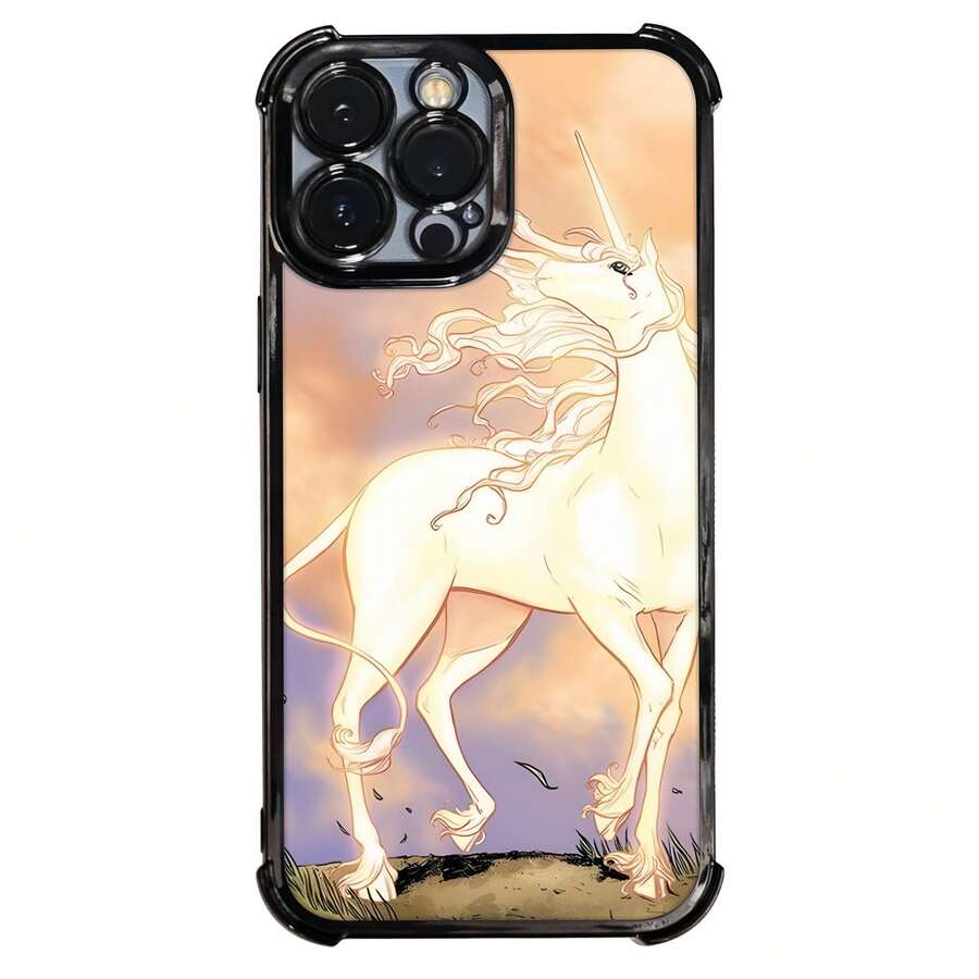 Funda para Teléfono - Una funda para teléfono con temática de dibujos animados, con un acabado de galvanoplastia, diseñada para protección con amortiguación mejorada y resistencia a impactos, compatible con iPhone 17, 16, 15, 14 y 13 Pro Max. - Negro - Ver 1