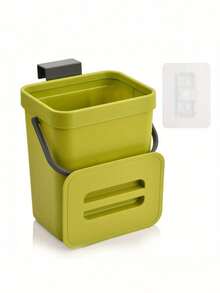 1pc Multi-Function Trash Can, 3L/0.79 Gallon Hanging Trash Can, Convenient Kitchen Trash Can, 2-In-1 Wall-Mounted Trash Can, High-Quality Compost Bin, Office Trash Can, Home Supplies, Kitchen Accessories - Multicolor - View 11