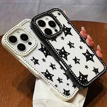 [Envío en 24h desde DE/FR/ES]Funda de teléfono: Estrellas en blanco y negro, compatible con iPhone 17 Pro Max/17AIR/16/15/14/13/12/11, funda protectora de alta calidad para hombres y mujeres, regalo para Año Nuevo y Día de San Valentín, para novias, novios, familia, hermanas, amigos - 1 pieza de imagen a color - Ver 7