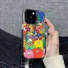 Funda para teléfono con diseño de manzana y limón de dibujos animados, adecuada para iPhone 17 Air 16 15 14 13 12 11 Pro Max Plus, funda protectora completa plateada a prueba de golpes. - z4 - Ver 4