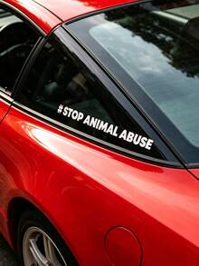 STOP ANIMAL ABUSE - Vinyl Sticker, Suitable For Cars, Laptops, Water Bottles, Etc. Car Accessories Sticker. - Stop the Abuse - View 4