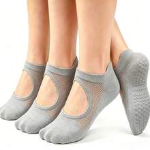 1/2/4 Pairs Women's Mesh Backless Non-Slip Yoga Socks, Indoor Floor Dance Socks - Multicolor - View 37