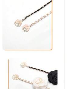 Cadena de Cintura para Mujer para Decorar Suéter, Cinturón Delgado de Metal PU con Flor Grande - Un color - Ver 6