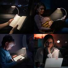 1件白色護眼可充電夾式書燈,超亮可調光3色溫便攜夾燈,適合床頭閱讀、宿舍學習,送給書迷、學生、朋友的完美禮物 - 1PC - 查看 8