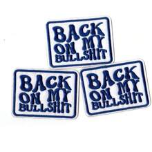 BACK ON MY Pattern DIY Handmade Embroidery Patch, Cute Cartoon Style, Fun Design, Polyester Fiber Material, Iron-On/Sew-On, Suitable For Clothing, Bags, Shoes, Hats And Home Decor - Ironing Style - View 5