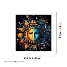 1PC Celestial Tarot Altar Cloth With Mytical 12 Zodiac Signs Design Cloth Tarot Readings, Sun Moon Phase Ceremonies Meditation Spaces Table Cover Elegant Mandala Colorful Stars Design Altar Cloth Signs Oracle Mat Tarot Tablecloth Boho Playmat Cloth - Multicolor - View 9