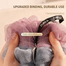 Dual Color Bath Sponge Set Soft Mesh Shower Pouf Exfoliating Body Scrubber With Hanging Tape For Home Bathroom Spa Accessories - Two-color Bath Bomb - View 6
