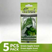 Car Air Freshener Natural Scented Tea Paper Auto Hanging Vanilla Perfume Fragrance Leaf Shape Car Accessories Interior - Gresh - View 24