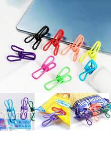 Multi-Color Portable Clothesline Clip Set With Heavy-Duty Retractable Windproof Clothesline, Rust-Proof Metal Laundry Clips And Storage Drawstring Bag, Suitable For Outdoor, Indoor, Travel, Camping To Dry Towels, Socks, Underwear - View 7