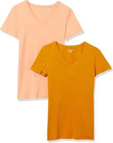 Essentials - Camiseta de manga corta con cuello en V para mujer - Blanco - Ver 14
