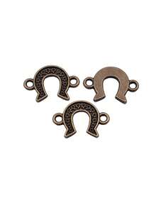 20件 17x12mm 單面花卉馬蹄形連接件，適用於DIY手鍊製作、項鍊製作、珠寶製作、手工藝配件 - 馬蹄鐵連接件 - 查看 5