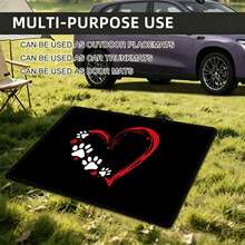 1pc/4pcs Car Floor Mats And Trunk Mats, Multiple Sizes Available, Car Interior Floor Mats, Car Protection Mats, Polyester Material, Suitable For Trucks/Cars/Off-Road Vehicles, Ideal Gift For Holidays And Friends, Easter Decoration, Fashion Interior Protection - Red Heart - View 11