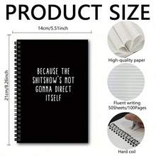 1pc Spiral Notebook, Suitable For Note-Taking, Humorous Notebook Makes You Look Busy In Meetings, Perfect As A Gift For Family And Friends - High School Supplies - Multicolor - View 5
