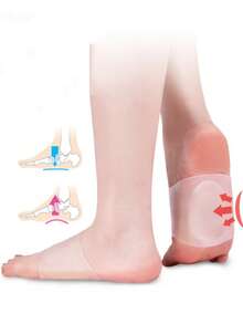 2pcs Arch Support Silicone Bandage Soft Silicone Half Insoles, Wearable For Casual Shoes, Sports Shoes And High Heels - White - View 3