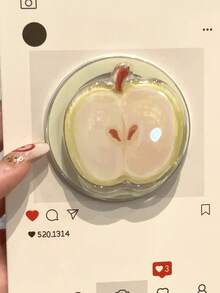 1PC Ins Style Fresh Fruit Oil Painting Banana Apple Pear Magnetic Holder, Suitable For All MagSafe Phone Airbag Holders, Is A Portable And Practical Phone Case Accessory, Compatible With IPhone 11/12/13/14/15/16/17 Models, As Well As Various Apple And Android Phone Cases. It Is A Thoughtful Gift For Birthdays, Anniversaries, Spring And Summer Holidays, And For Family And Friends. - Multicolor - View 6