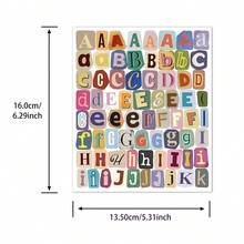 372/744pcs Vintage Letter & Number Vinyl Self-Adhesive Stickers, Suitable For Scrapbooking, Planner, Laptop, Water Bottle, DIY Crafts, Journaling, Retro Scrapbook Stickers, Aesthetic Planner Letter Stickers, Scrapbooking Supplies Set - Multicolor - View 4