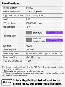 MOMAN 1pc Wireless Screen Mirroring Dongle Without Adapter, WiFi 6 Bluetooth 5.0 4K Home Theater Projector, Native 1080P Auto Keystone Correction Portable Smart TV Stick For IOS Android - Multicolor - View 12