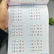 1pc Math Enhancement Tool, Addition And Subtraction Within 10-100, Arithmetic And Writing Skills, Ideal Educational Mental Math And Calculation Practice Workbook With Large Font Back To School - Multicolor - View 8